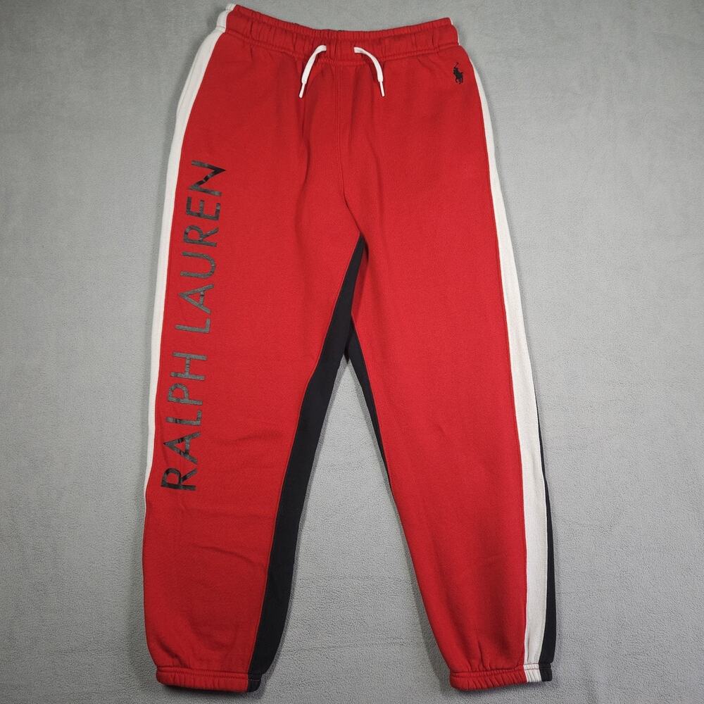 Polo Ralph Lauren Sweatpants Womens Small Colorblock Fleece Logo Jogger Pony